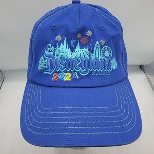Disneyland Resort 2022 Hat Adults Blue Casual Comfort Adjustable Lightweight
